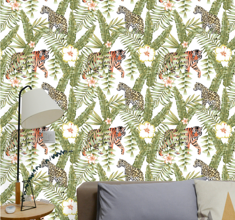 Tropisk jungelfauna tapet dyr - Tenstickers