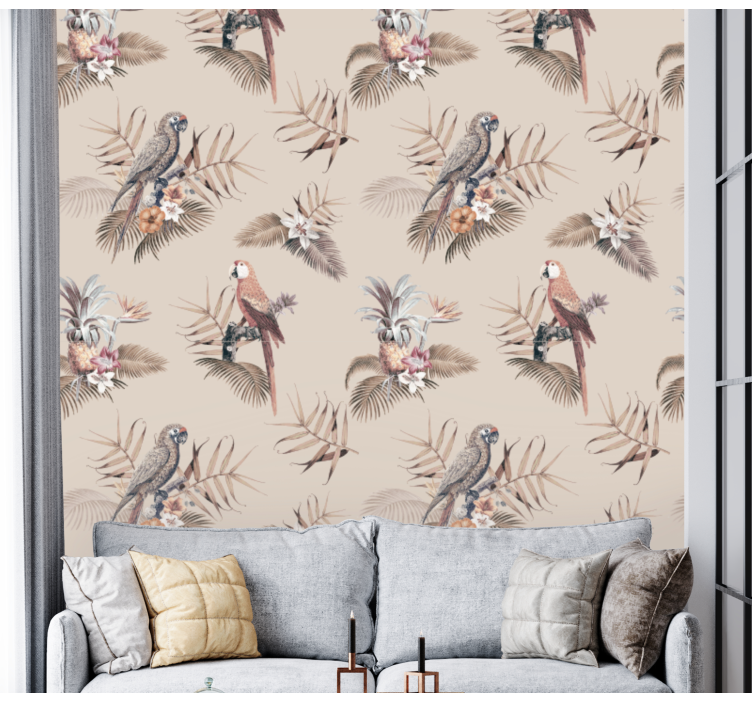 Tropisk papegøye eleganse papegøye tapet - Tenstickers