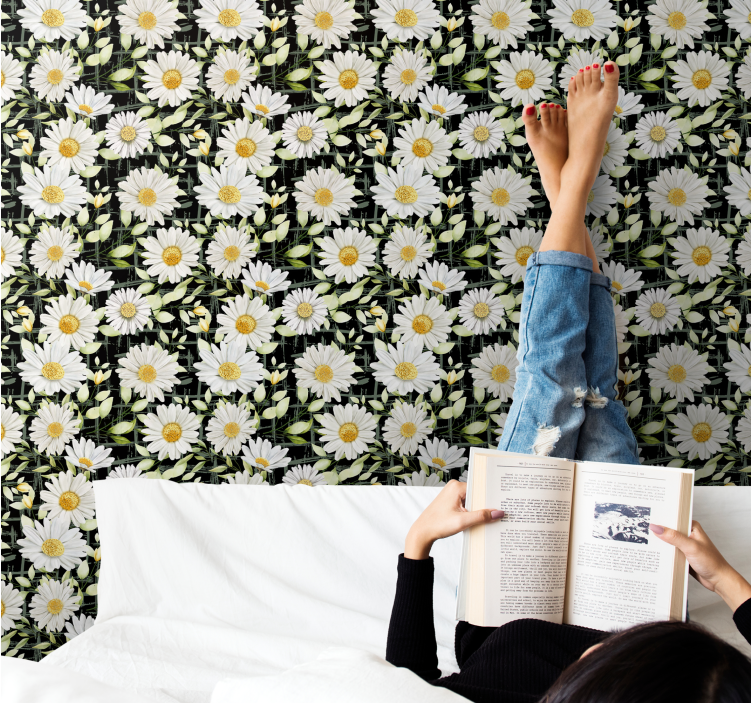 Tusenfryd blomsterutstilling tapet blomster - Tenstickers