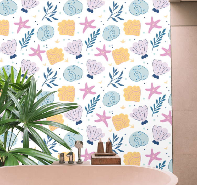 Undervanns sjøelementer tapet natur - Tenstickers