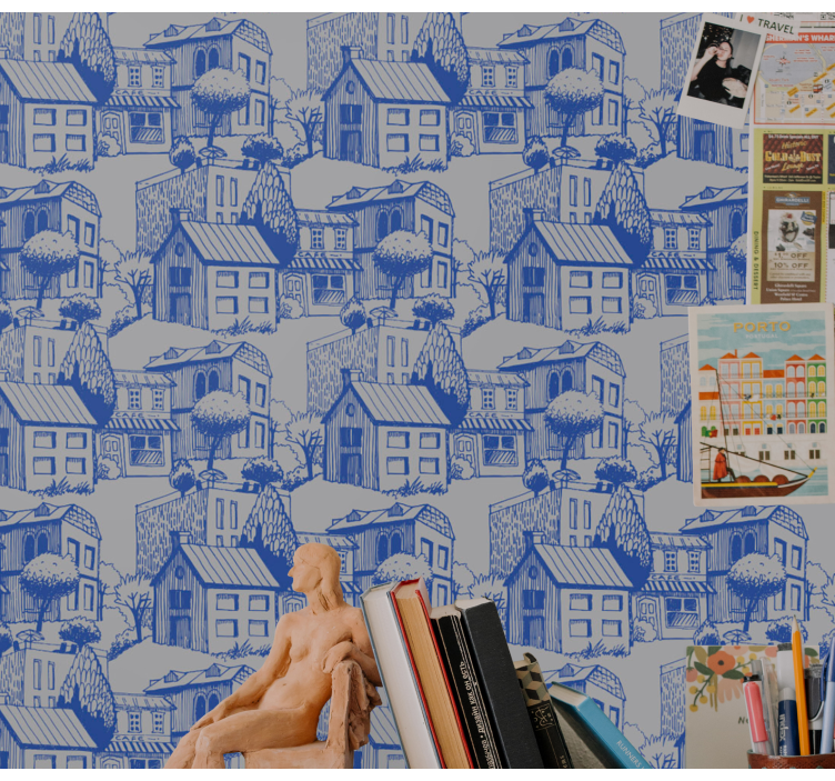 Urban skisse illustrasjon tapet byer - Tenstickers