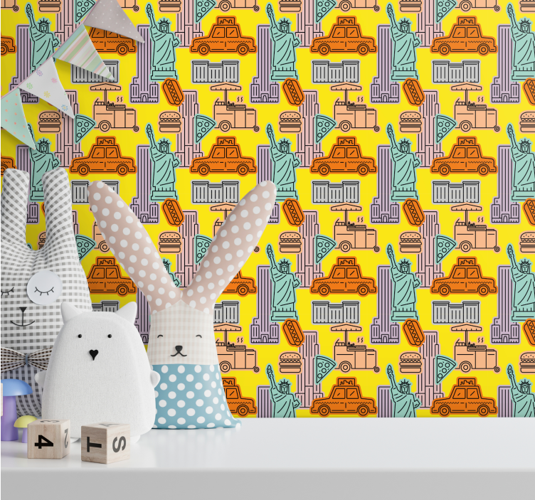 Urban taxi-tema tapet New York - Tenstickers