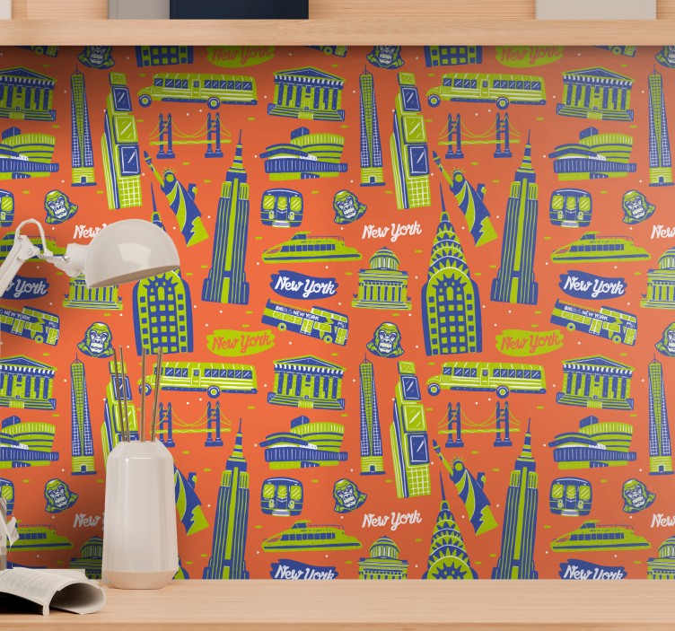 Urbane landemerker tapet New York - Tenstickers