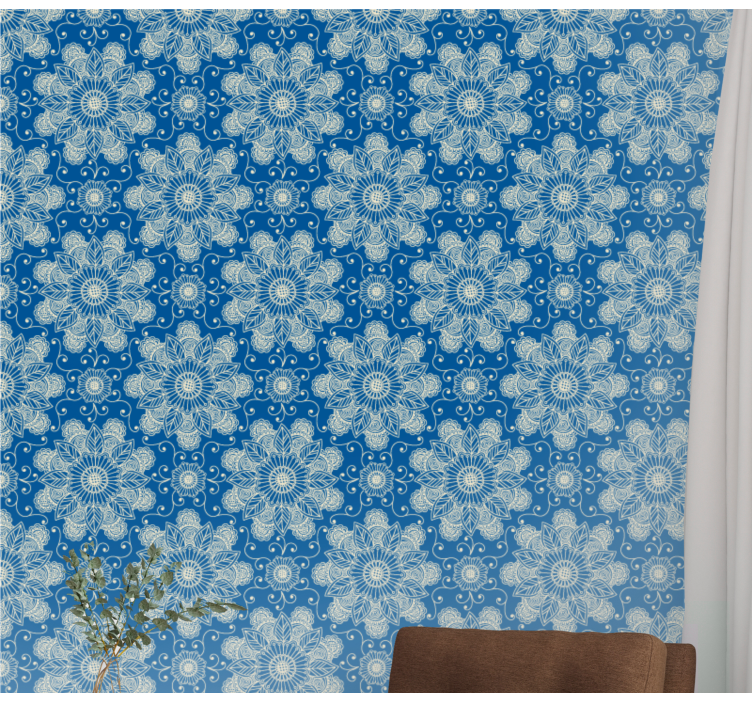 Utsmykkede blomster tapet blomste - Tenstickers