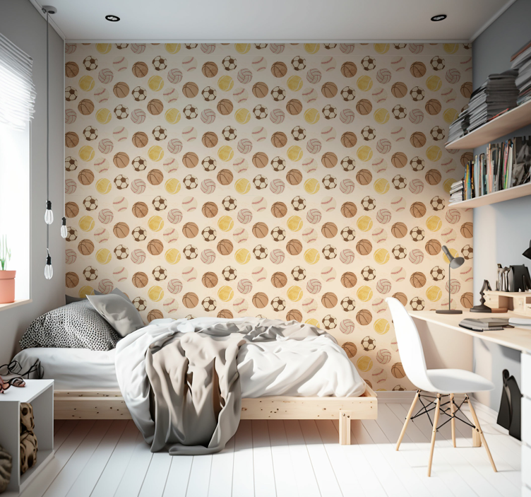 Vintage baller mønster tapet vintage - Tenstickers