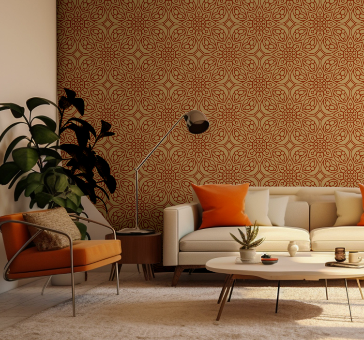 Vintage mandala elementer blomster bakgrunn - Tenstickers