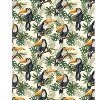 Tapet dyr jungletukaner - Tenstickers