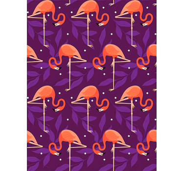 Fugletapet rosa tropiske flamingoer - Tenstickers