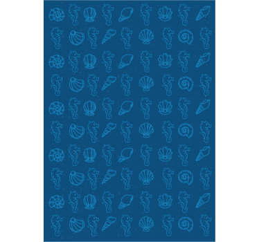 Tapet dyr marine motiver illustrasjon - Tenstickers
