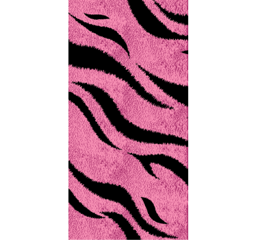 Tapet dyr rosa tigreskinn - Tenstickers