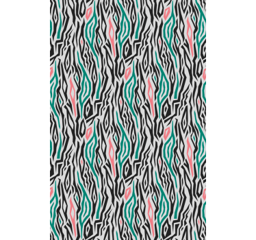 Tapet dyr blå og rosa zebra - Tenstickers