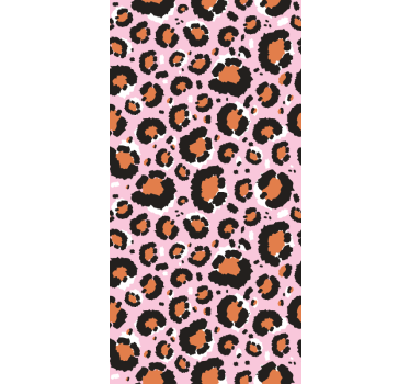 Tapet dyr rosa leopardmotiv - Tenstickers
