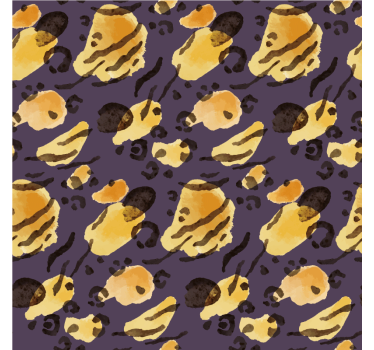 Tapet dyr aquarella tigermønster - Tenstickers