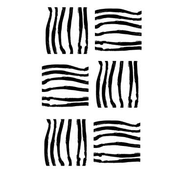 Svart og hvite striper tapet korridor - Tenstickers