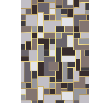Tapet korridor grå rektangler mosaikk - Tenstickers