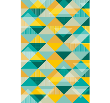 Tapet korridor geometrisk trekantmønster - Tenstickers