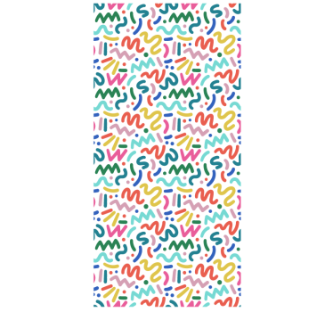 Abstrakte fargede former tapet korridor - Tenstickers