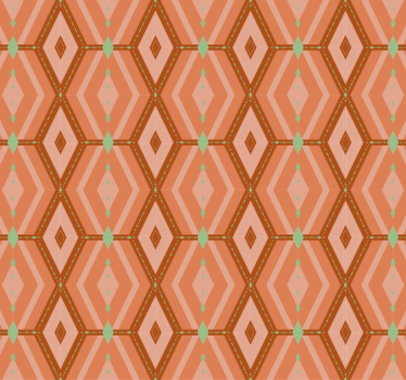 Tapet korridor 30-talls høstfarger geometrisk - Tenstickers