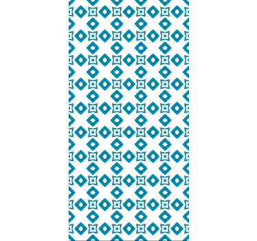 Geometrisk blå diamant tapet korridor - Tenstickers