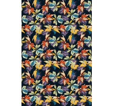 Tapet korridor tigerlilje blomsterdesign - Tenstickers