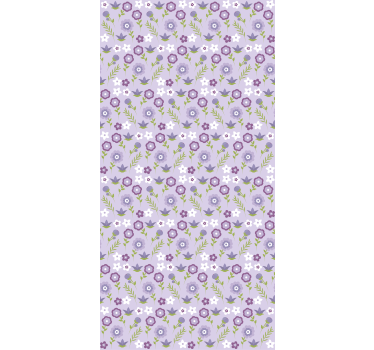 Tapet korridor blomsterdesign harmoni - Tenstickers