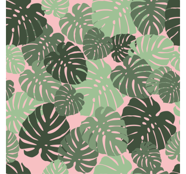 Tapet korridor tropisk monstera mønster - Tenstickers