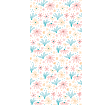 Tapet korridor blomsterdaisymønster - Tenstickers