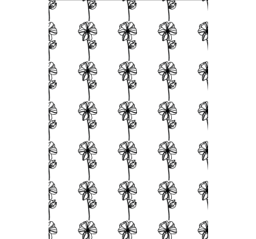 Tapet korridor svarte vertikale blomster - Tenstickers