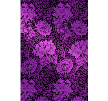 Lilla botanisk motiv tapet korridor - Tenstickers