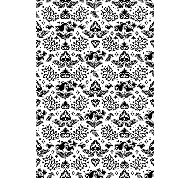 Elegant blomsterdesign tapet korridor - Tenstickers