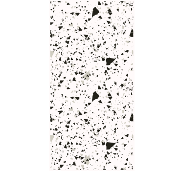 Tapet kjøkken grå, hvit og svart terrazzo - Tenstickers