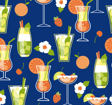 Tapet vintage cocktails til kjøkken - Tenstickers