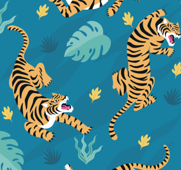 Tigre natur tapet - Tenstickers