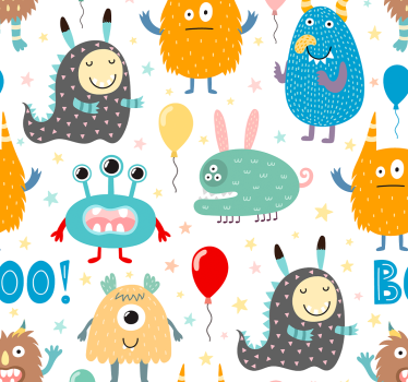 Soverom tapet små monstre - Tenstickers