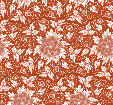 Blomstrete paisley fliser gang tapet - Tenstickers