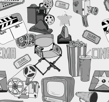 Vintage hollywood bkack og hvite bilder retro tapet - Tenstickers