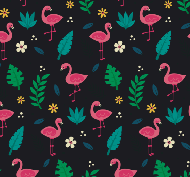 Flamingo mønster tapet dyr - Tenstickers