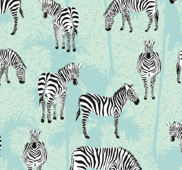 Zebra safari mønster kult dyr tapet - Tenstickers