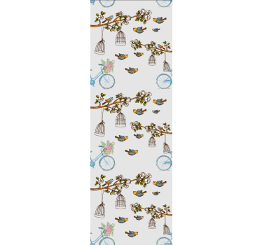 Sykkel fugl design fugletapet - Tenstickers