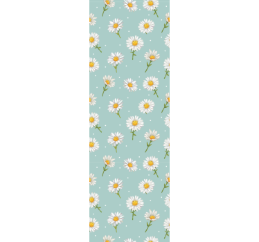 Tusenfryd blomster på lyseblå natur tapet - Tenstickers