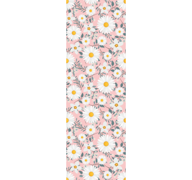 Rosa bakgrunn tusenfryd blomster natur tapet - Tenstickers