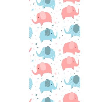 Lekne elefantmønstre elefant tapet - Tenstickers