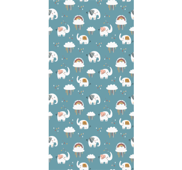 Leken elefantparade elefant tapet - Tenstickers