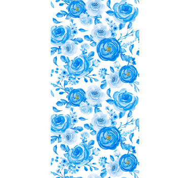 Nordisk stil blå klokker blomster natur tapet - Tenstickers