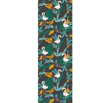 Tropisk flamingoscene tapet dyr - Tenstickers