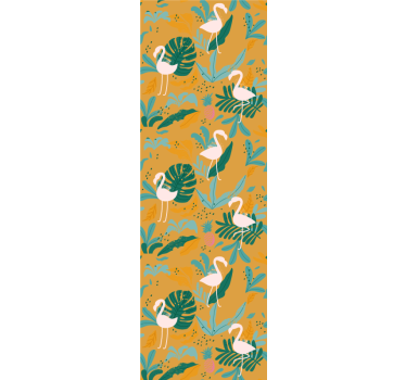 Flamingo tropisk tapet dyr - Tenstickers
