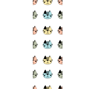 Tegneserie kattefjes katt tapet - Tenstickers