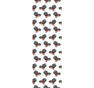 Hundeskateboarding hund tapet - Tenstickers