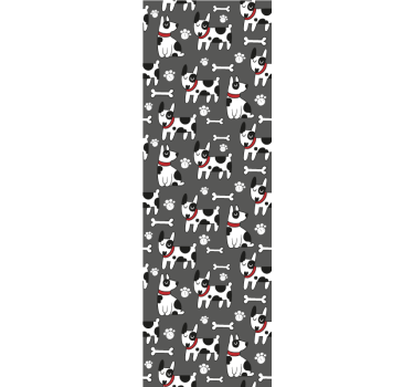 Fantastisk svart og hvit hund soverom tapet - Tenstickers