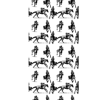 Ryttermotiv tapet dyr - Tenstickers